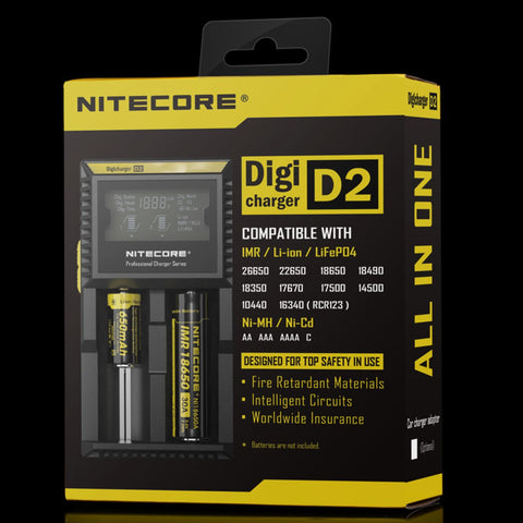 Nitecore Intellicharger D2 LCD 18650 battery charger Zen Vape Edmonton